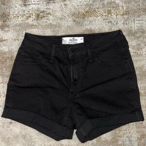 Hollister Black Jean Curvy High Rise Shorts